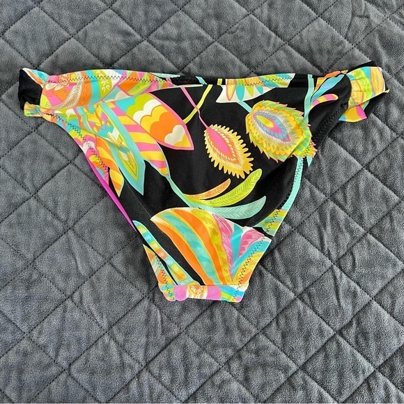 Trina Turk Cover Up Tunic Dress Women Small 6 Bikini Bottom Tahitian Floral B14 - Picture 10 of 13